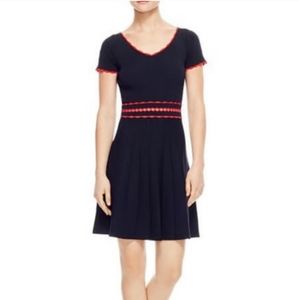 *sold* Sandro dark Navy and red A-line dress size 1 US S, so cute